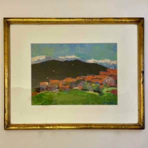 Fauvist Mountain Landscape in Gilt Frame